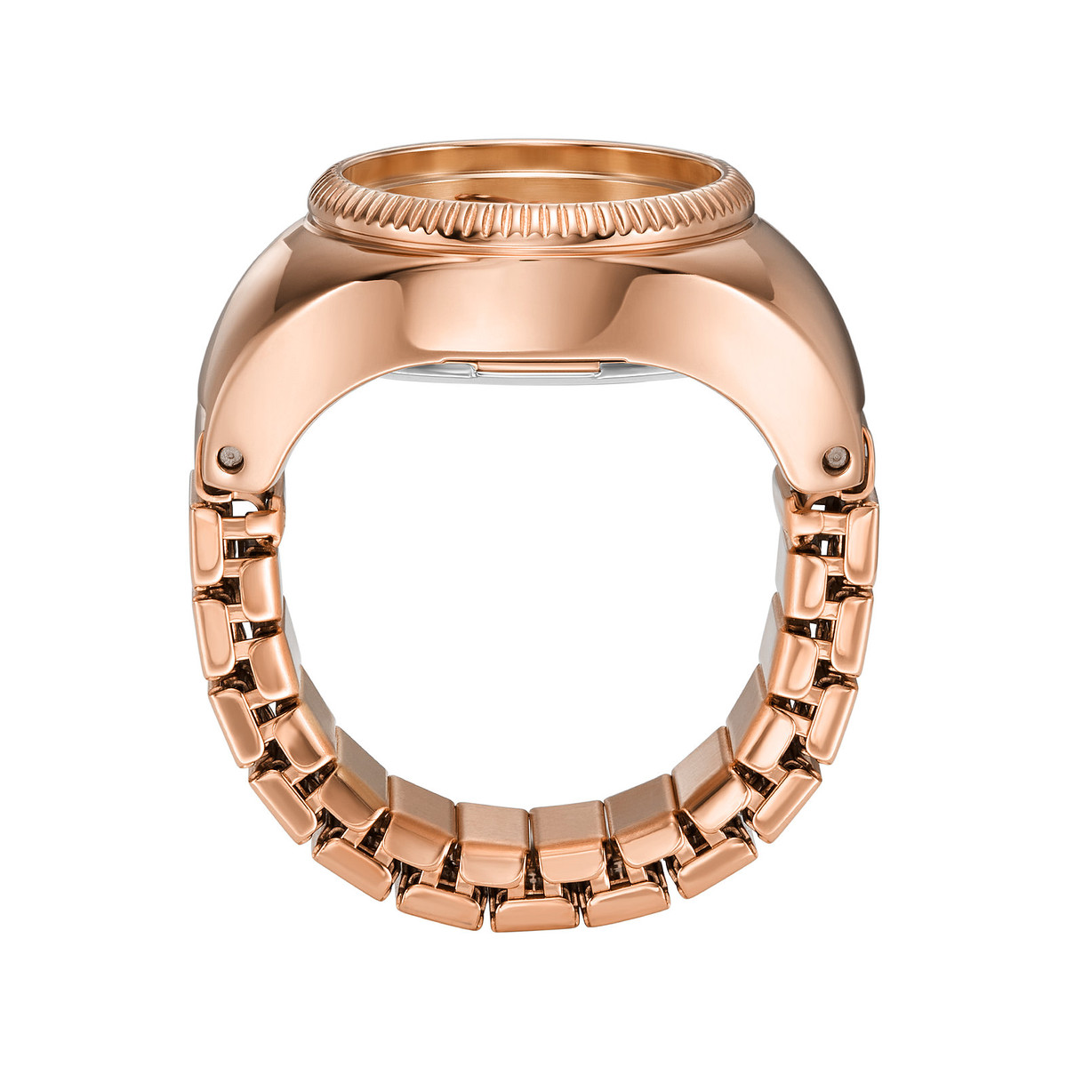 Montre FOSSIL watch ring femme bracelet acier inoxydable doré rose