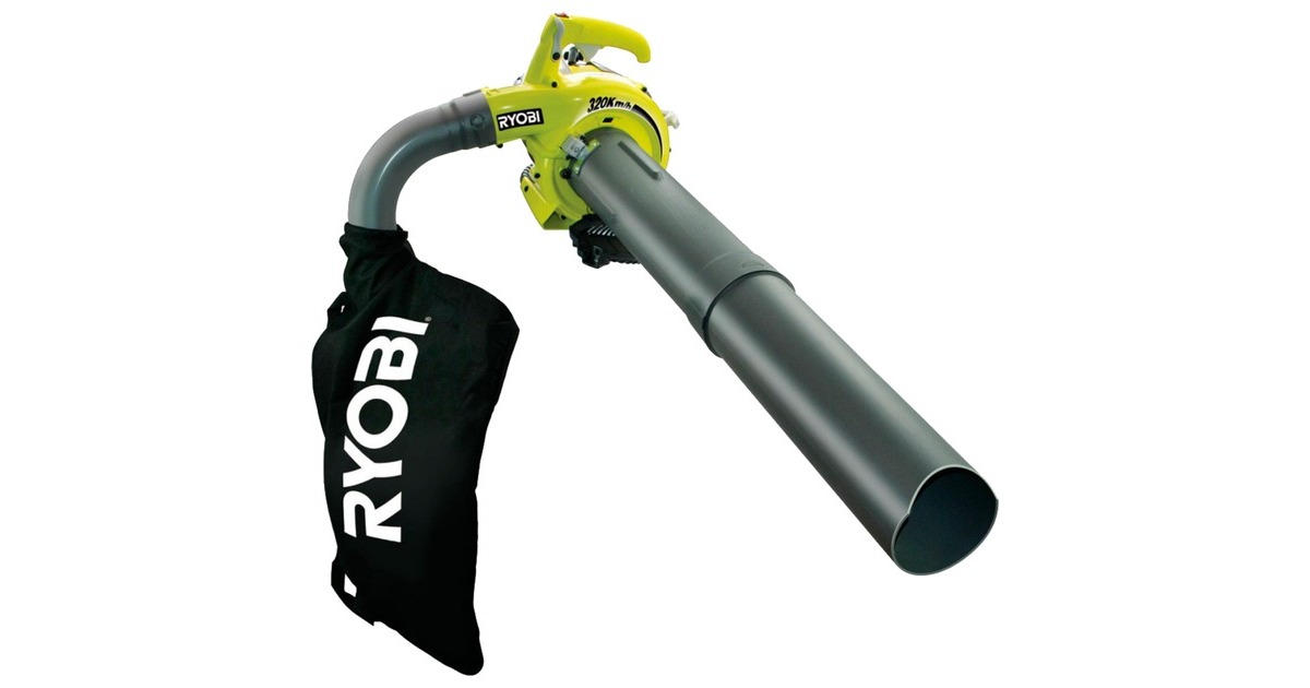 Ryobi26 cc benzinemotorgedreven blazer-zuiger-hakselaar bladzuiger / bladblazer  (Groen)
