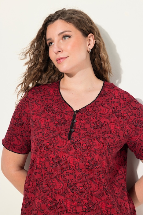 Bigshirt, 2er-Pack, Zierkanten, Halbarm