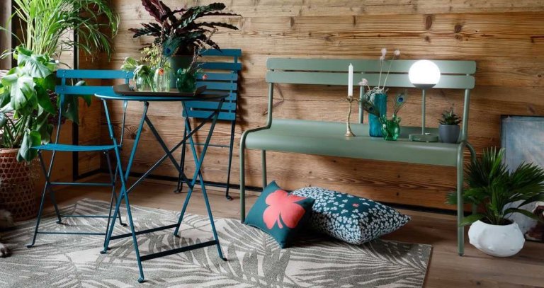 Fermob Trèfle outdoor kussen 68x44 Red Ochre
