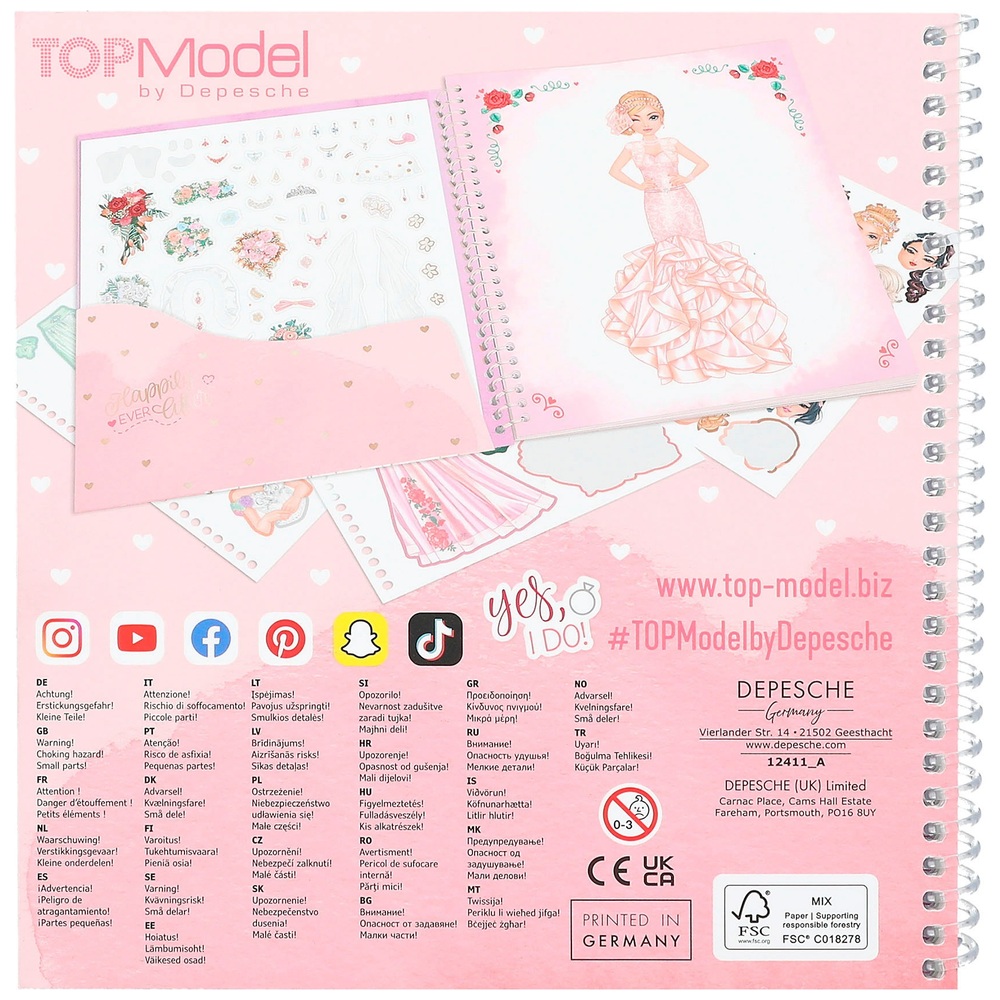 TOPModel Anzieh-Hochzeitsstickerbuch