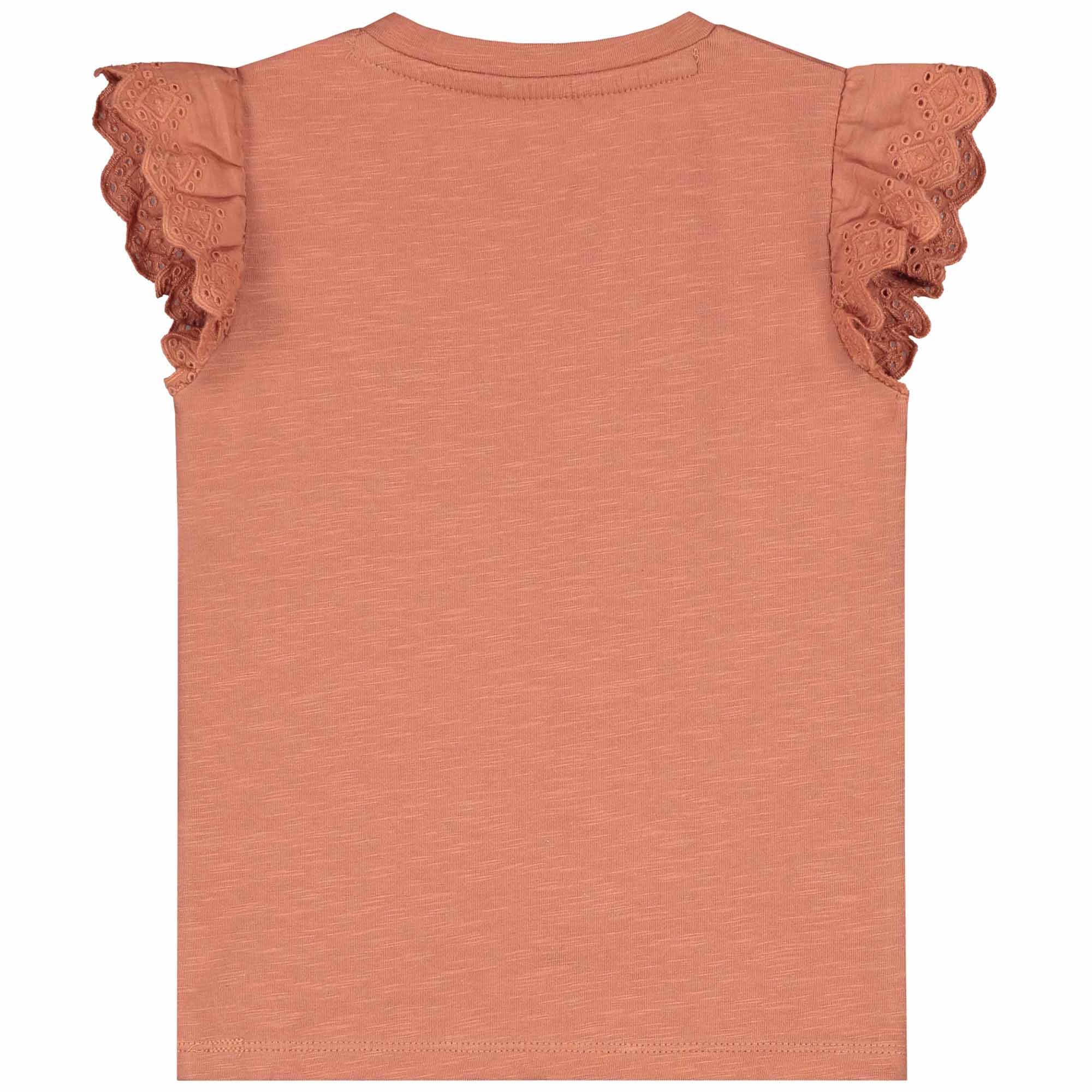 Prénatal peuter T-shirt korte mouwen effen bruin