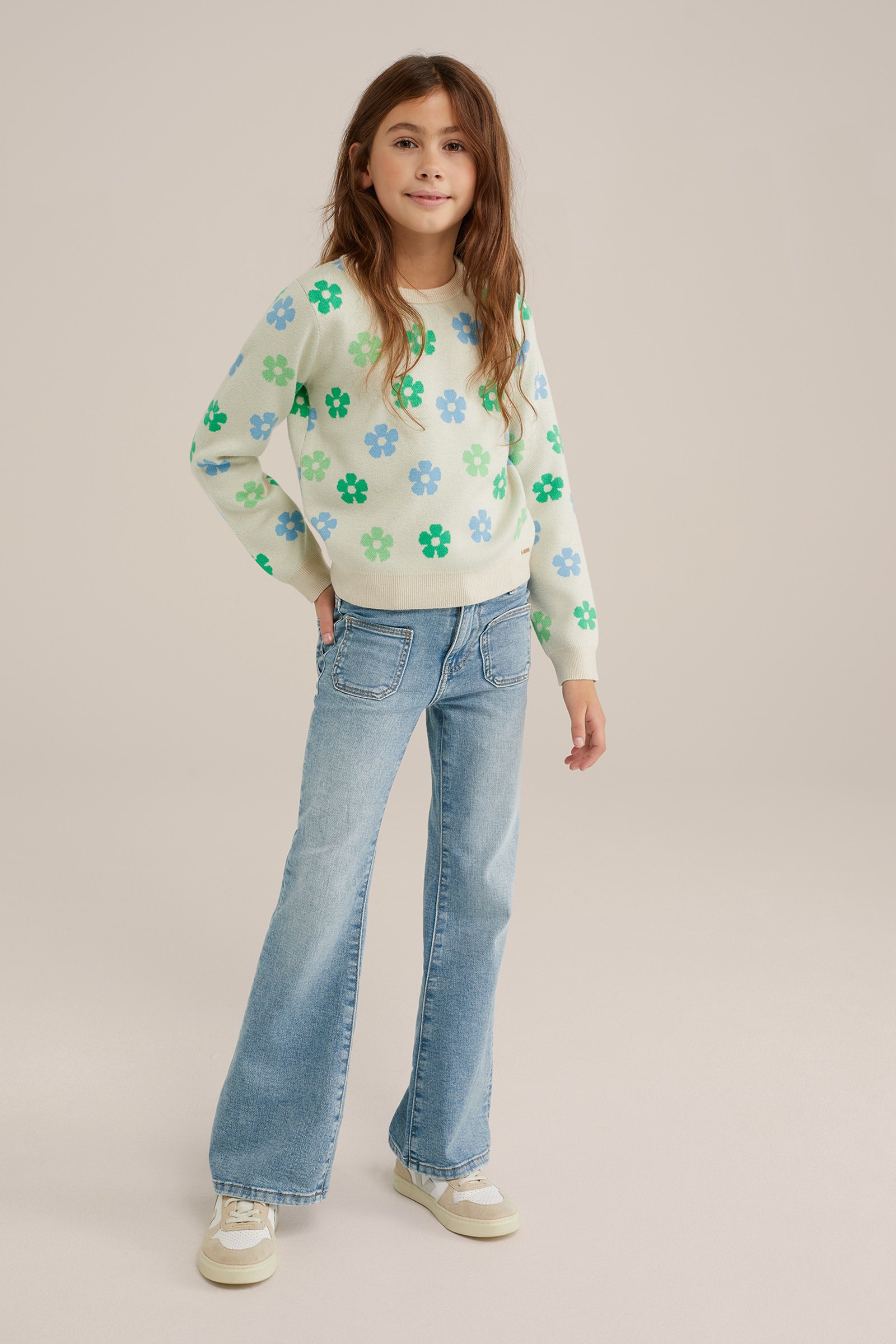 Meisjes flared jeans Blue Ridge Blauw