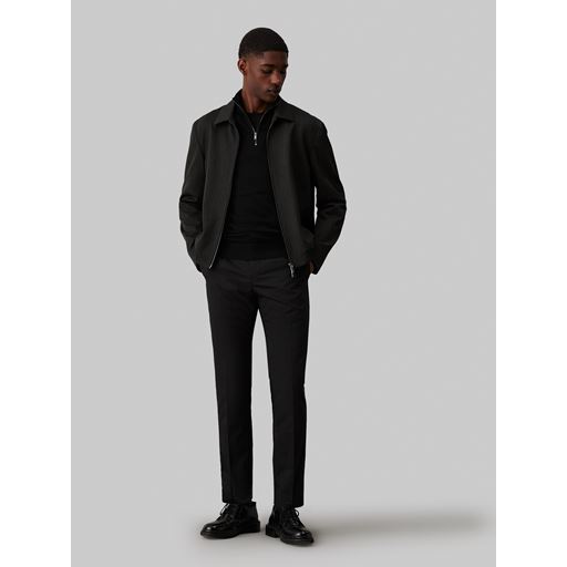 Calvin Klein Washable Flannel Blouson Jakke, Asphalt, XL