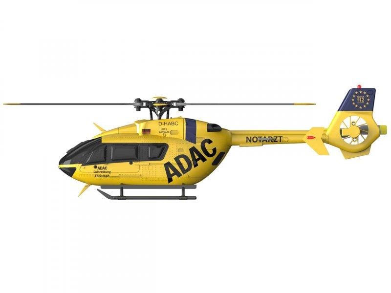 FliteZone Helikopter EC135 ADAC 4-Kanal, 6G, RTF Kleiner Singlerotor EC135 Hubschrauber in ADAC Lackierung mit 6G Gyro