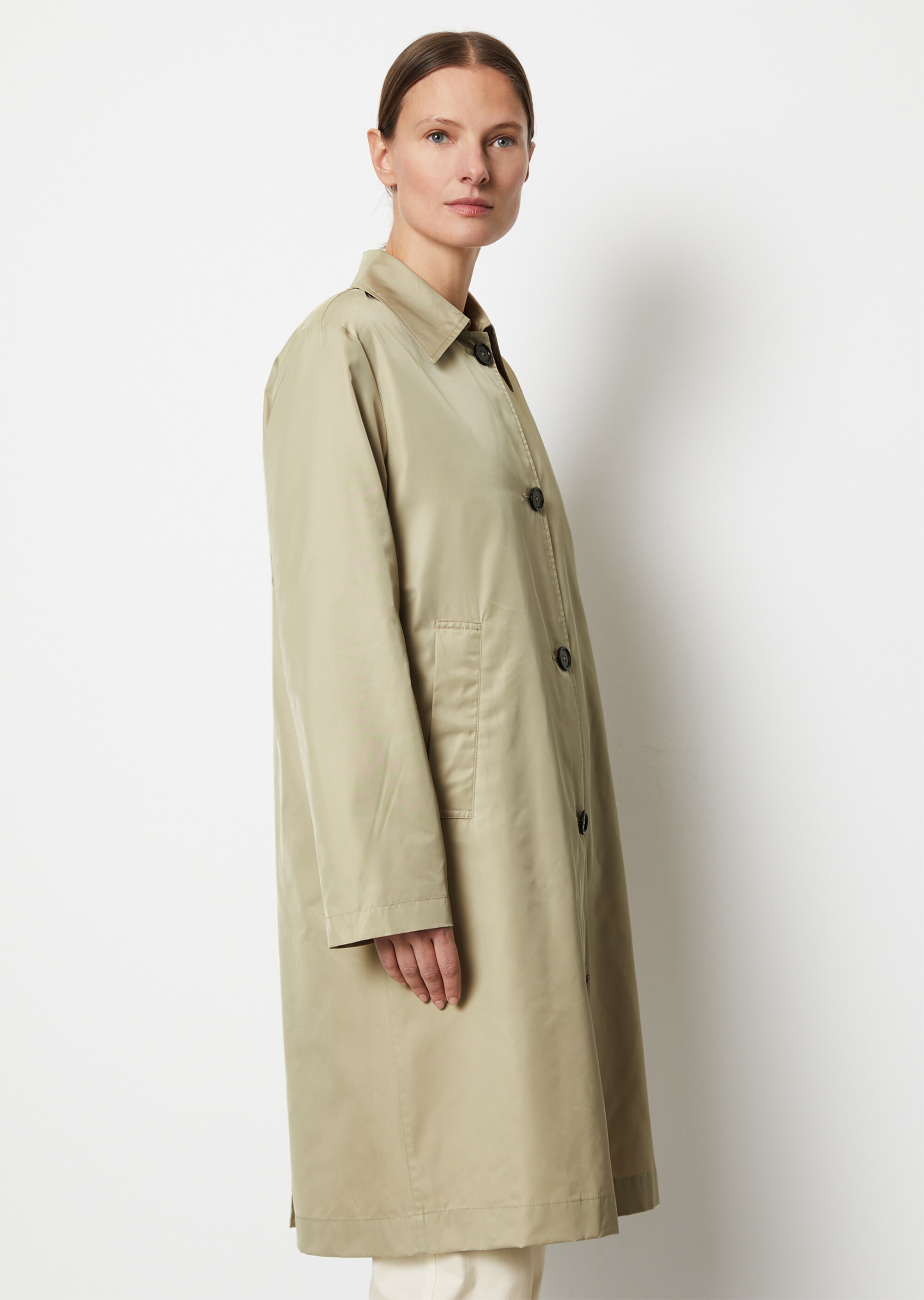 Car Coat A-Linieaus recyceltem Polyester