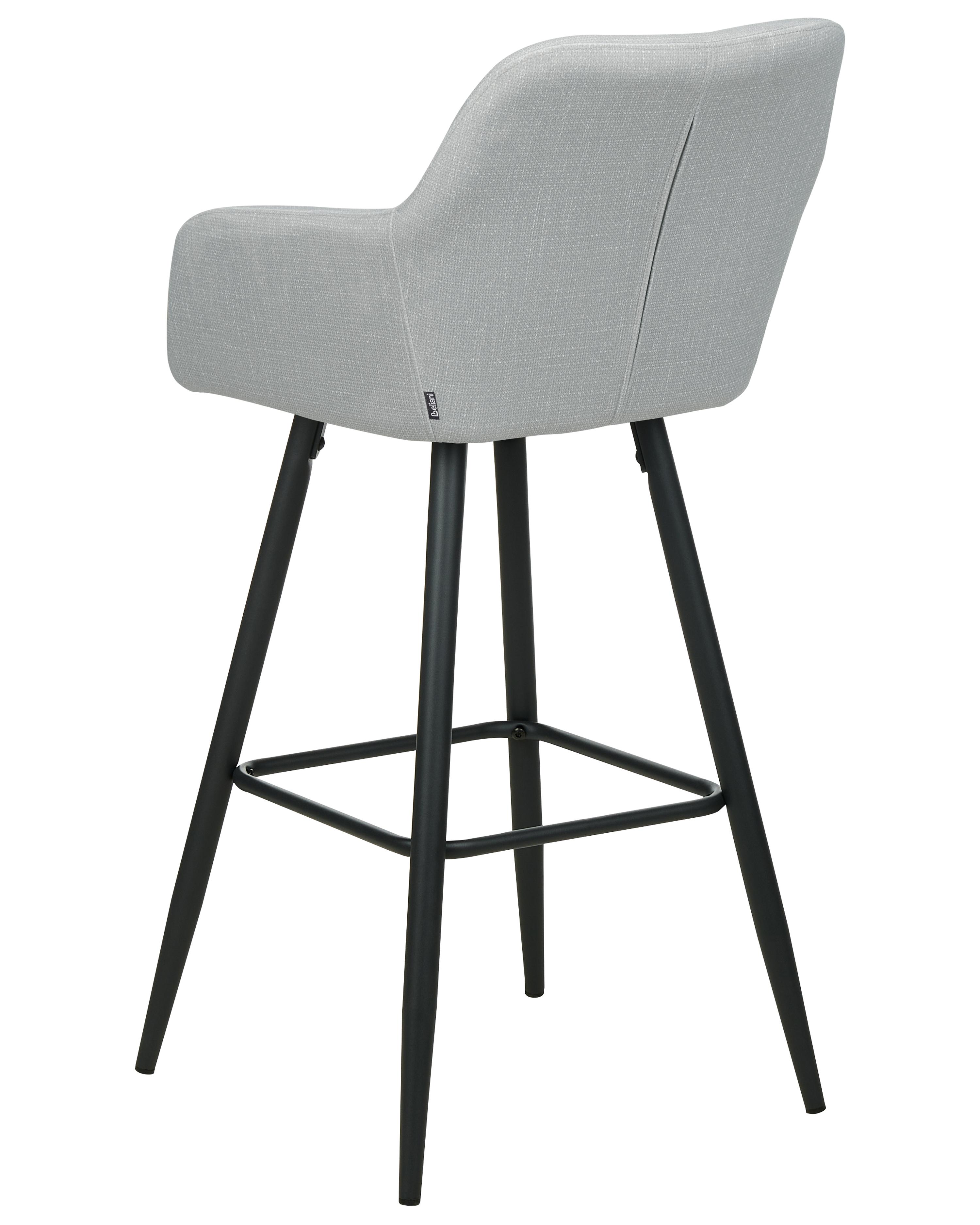 Set van 2 barstoelen CASMALIA Fluweel Lichtgrijs