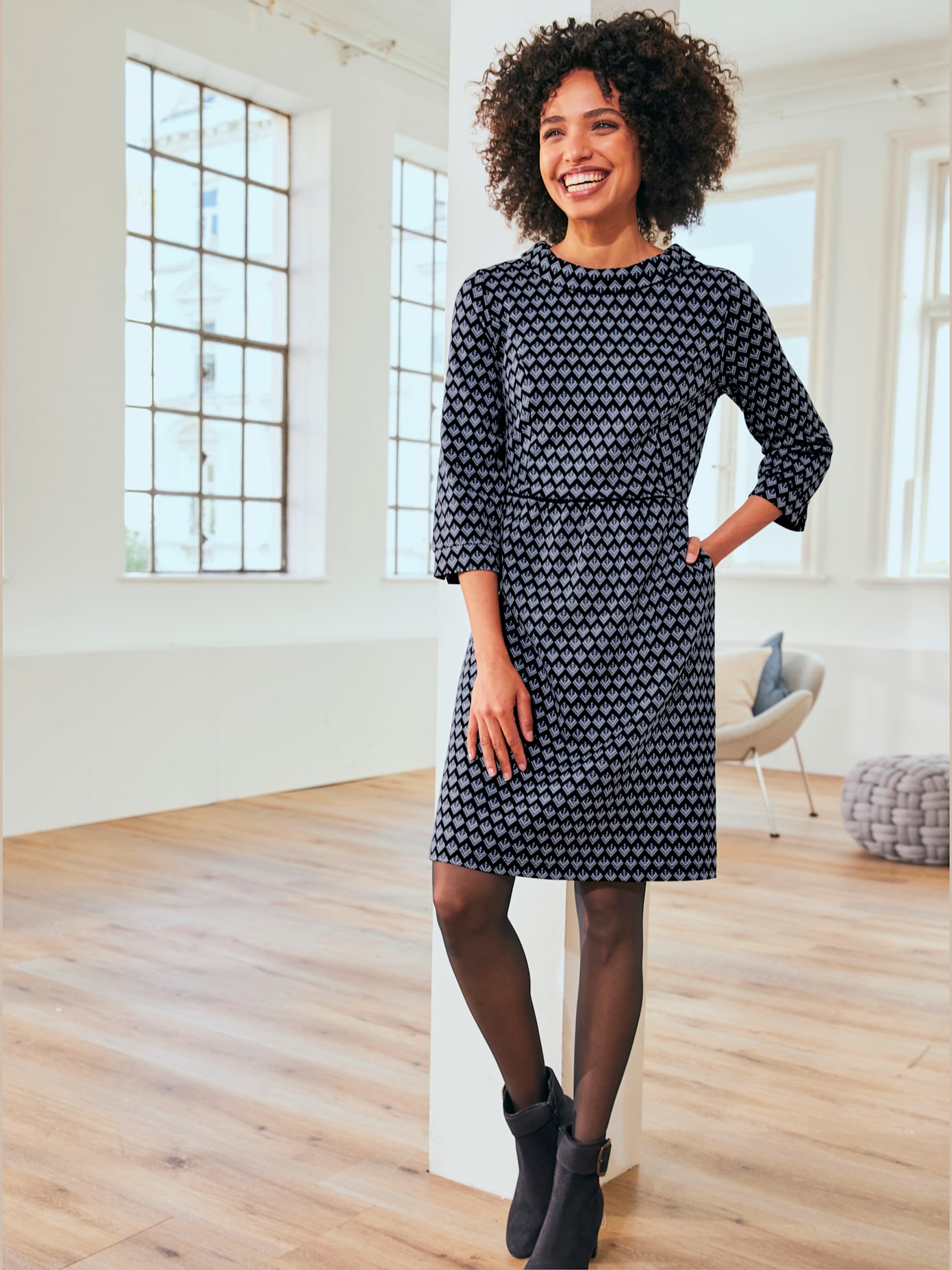Robe jacquard robe en jersey
