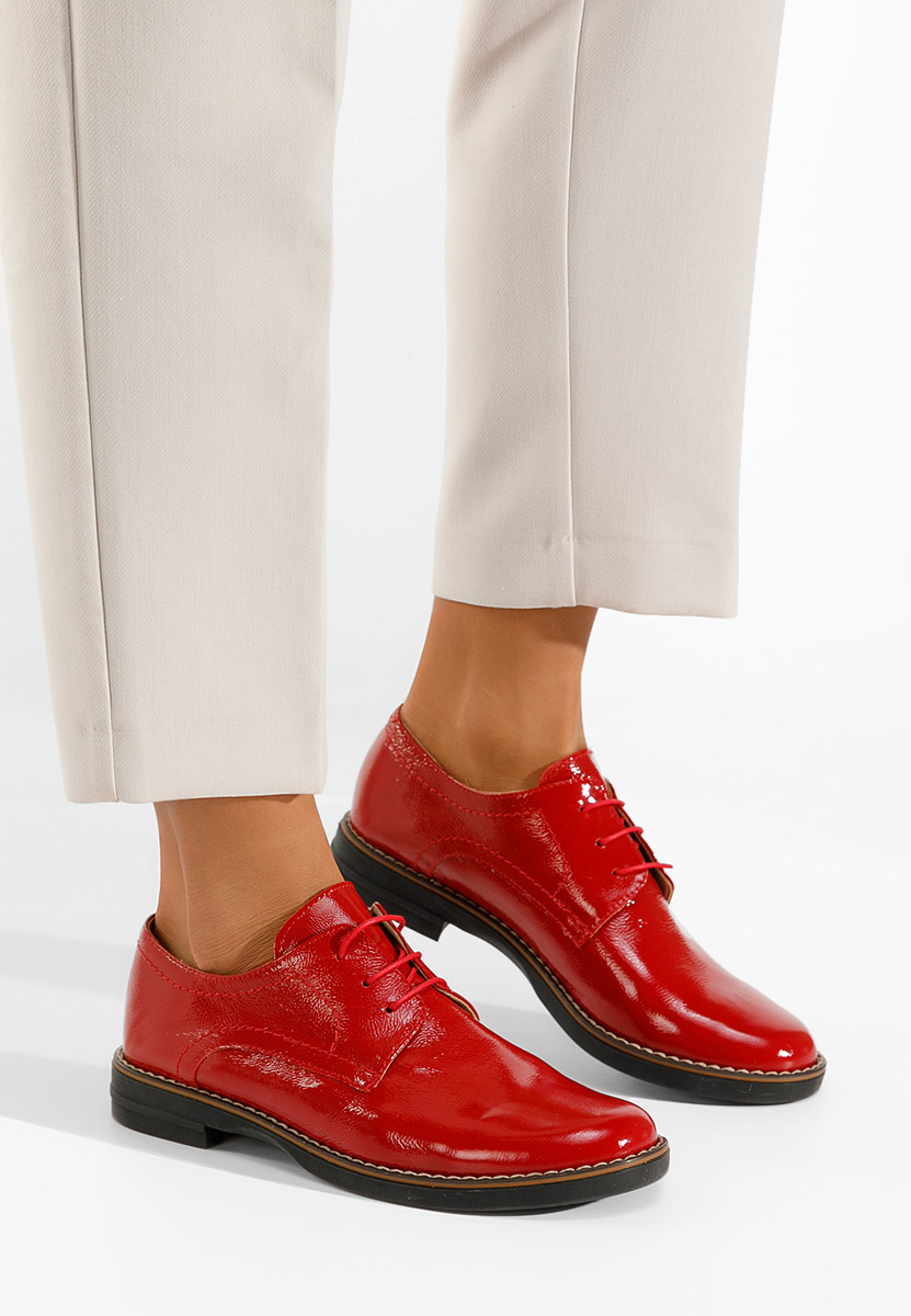 Chaussures derby en cuir rouges Otivera V3