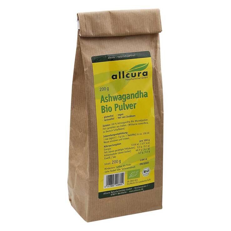 Ashwagandha Bio Pulver, 200 g