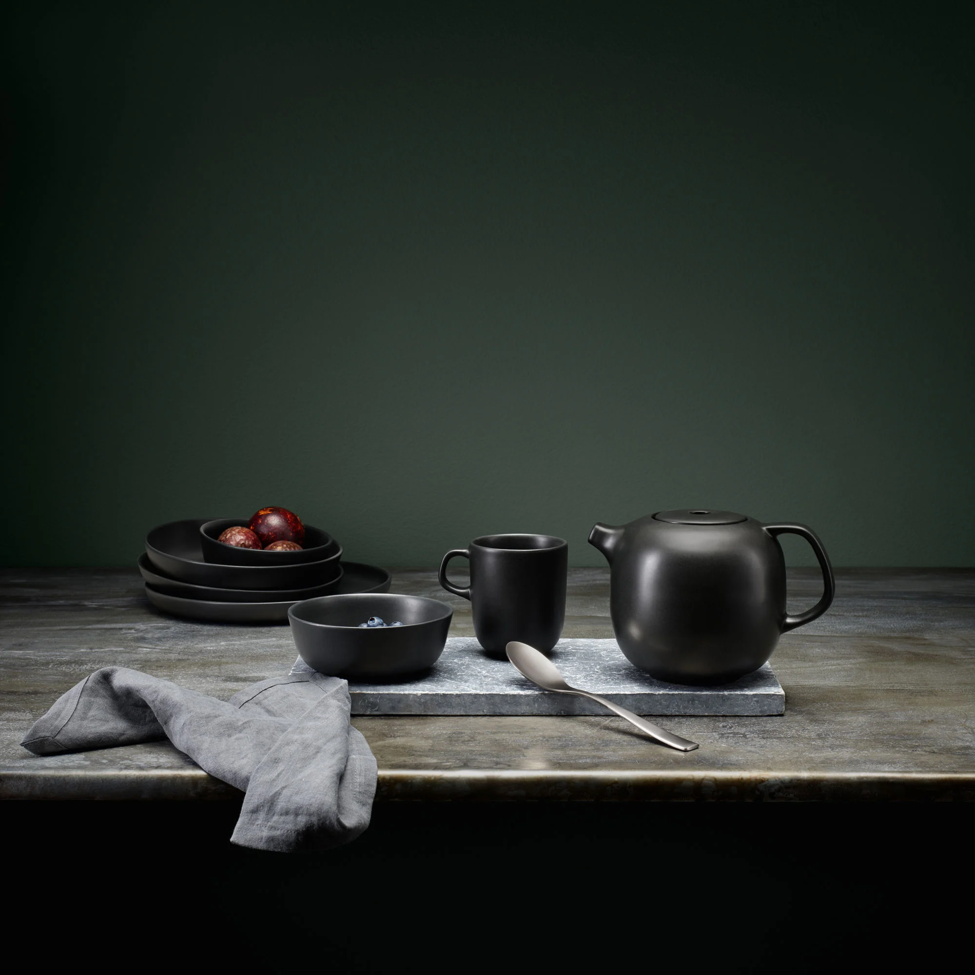 NORDIC KITCHEN - Assiette à dessert céramique | Noir