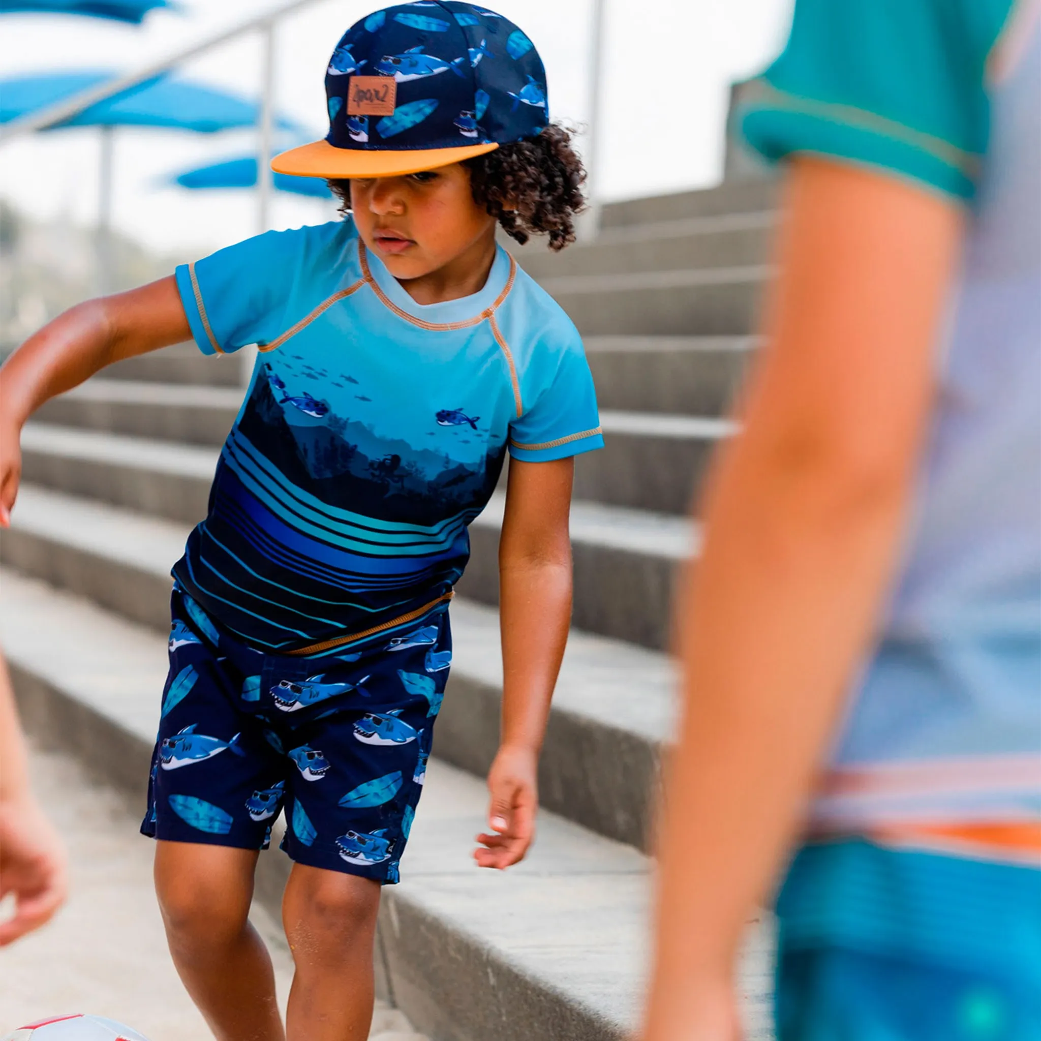 Deux par Deux T-Shirt Maillot Requin 7-10ans