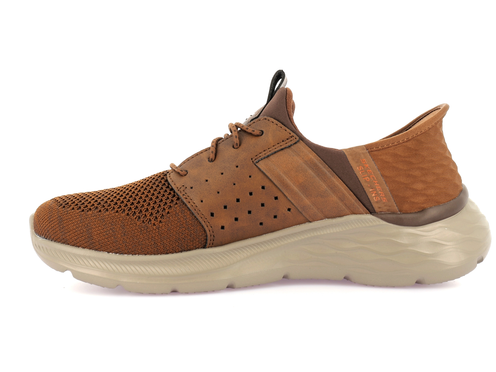 Skechers-GARNER NEWICK Matières combinées Marron Foncé