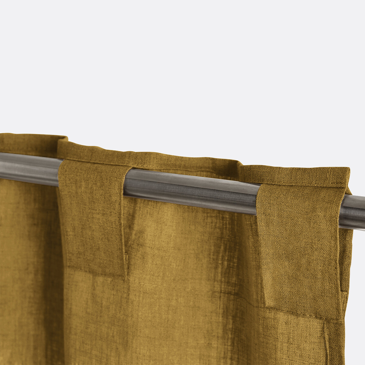 LA REDOUTE INTERIEURS<br>Cortina de linho lavado com laços ocultos, radiador, Onega