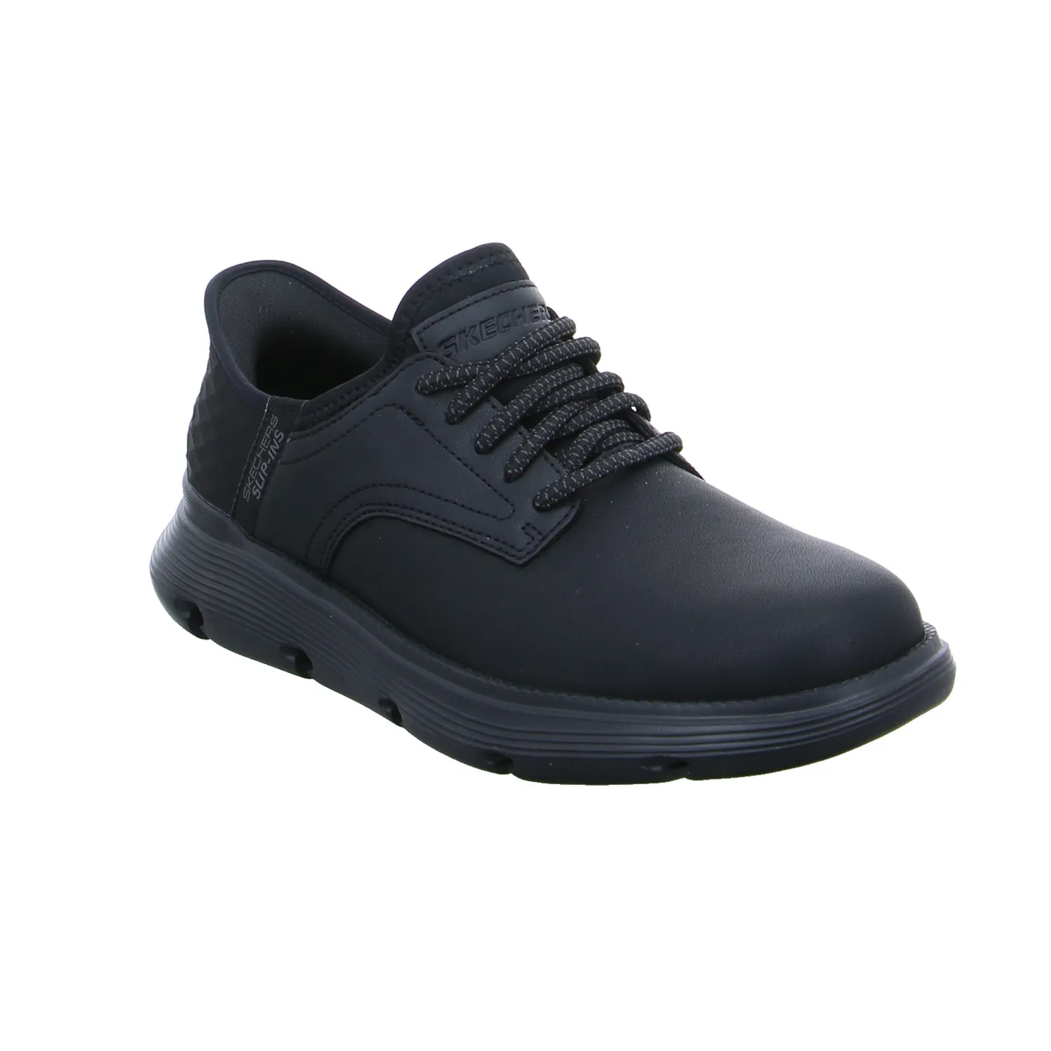 SKECHERS Halbschuh Schwarz Leder