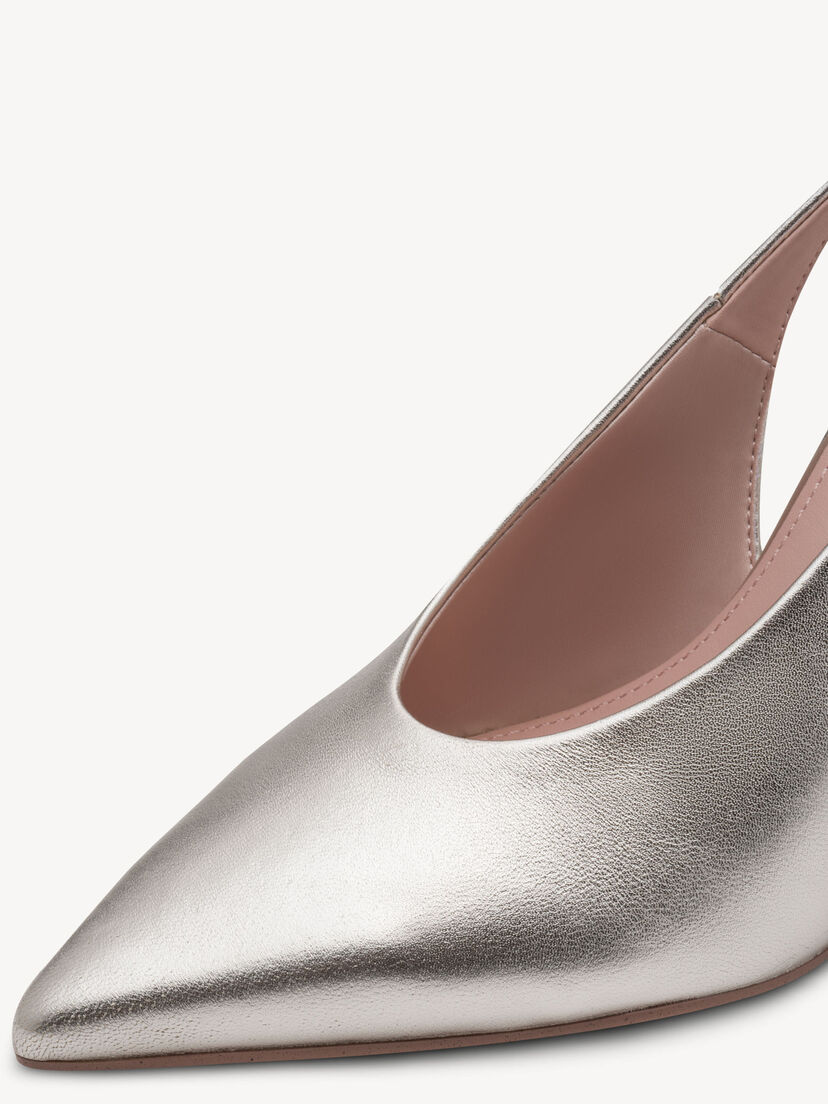 Leren Slingpumps - metallic