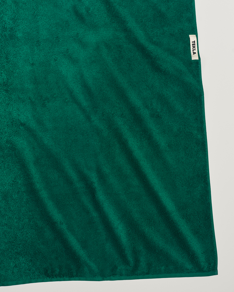 Tekla Organic Terry Bath Towel Teal Green