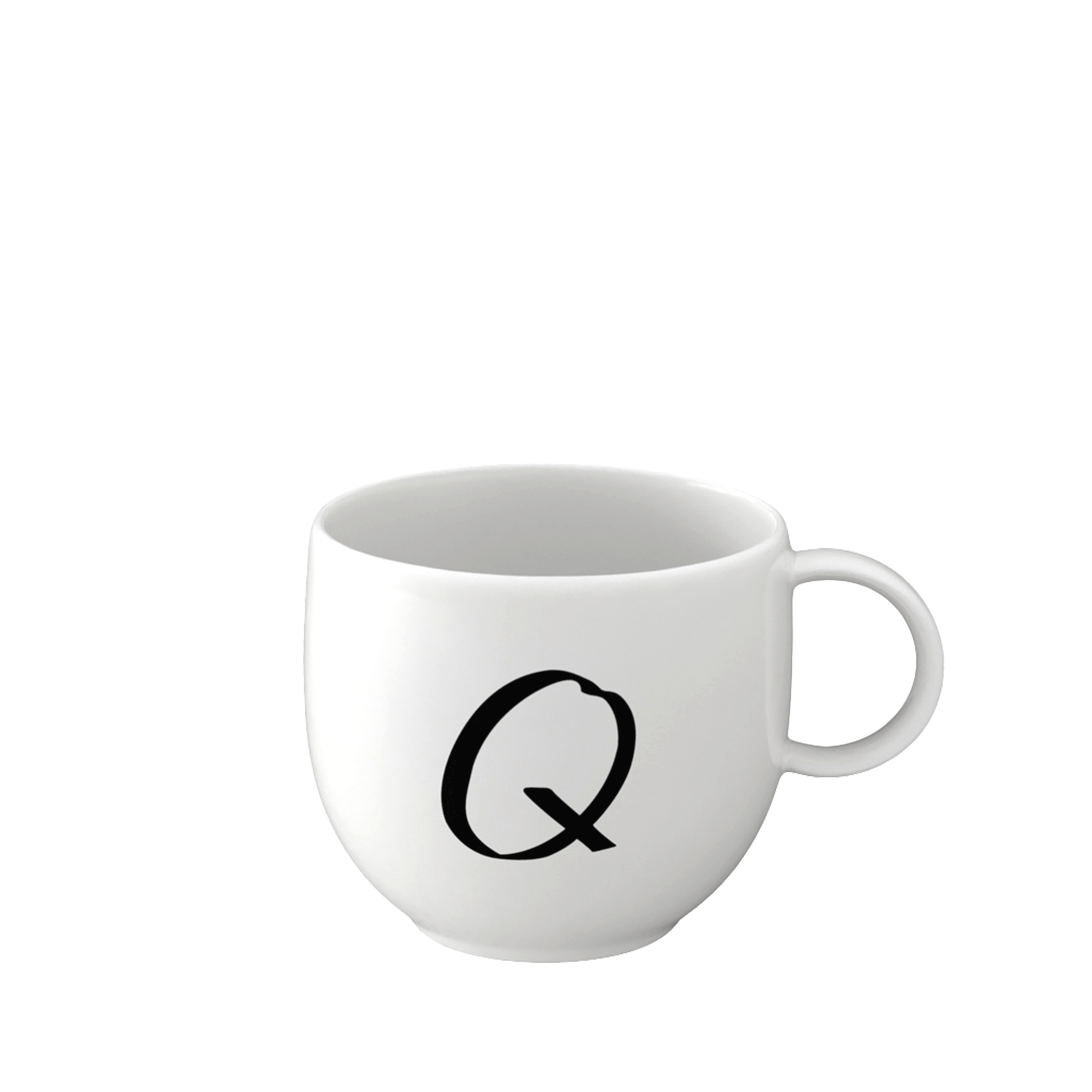 Letters Mug White, 9.9 oz, Premium Porcelain