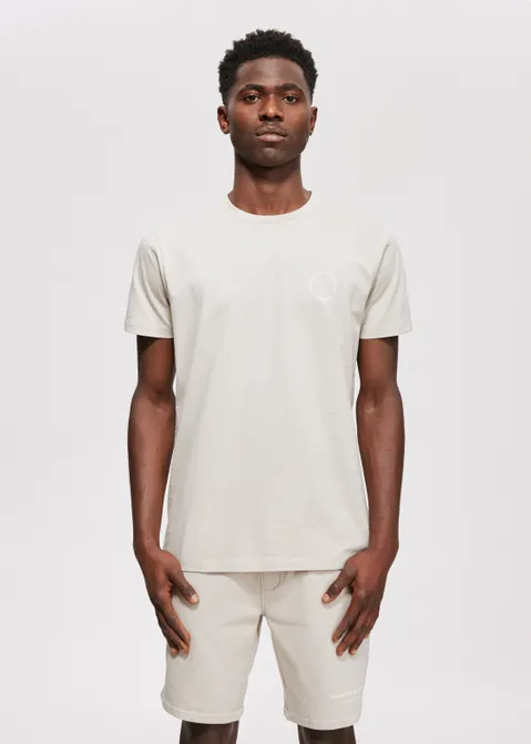 T-shirt met print merk bruin (TAUPE)