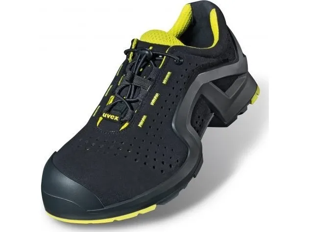 Uvex 85142, Unisex, Voksen, Sikkerhedssko, Lime, Sort, P, S1, ESD, SRC, Hurtig luk snørebånd
