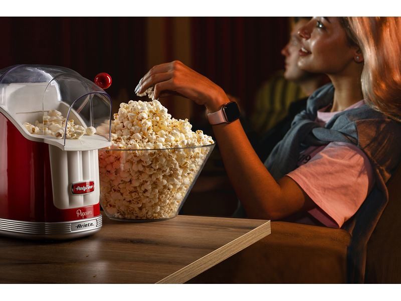 Ariete Popcorn Maschine Party Time ARI-2958-RD Rot/Weiss Popcornmaschine im Retro-Design