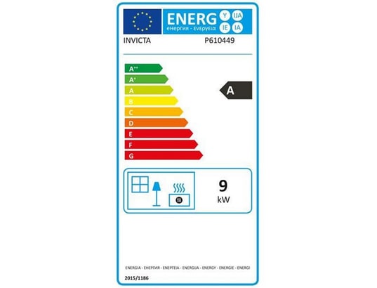 INVICTA - Poêle à bois fonte 9kw noir - p610449