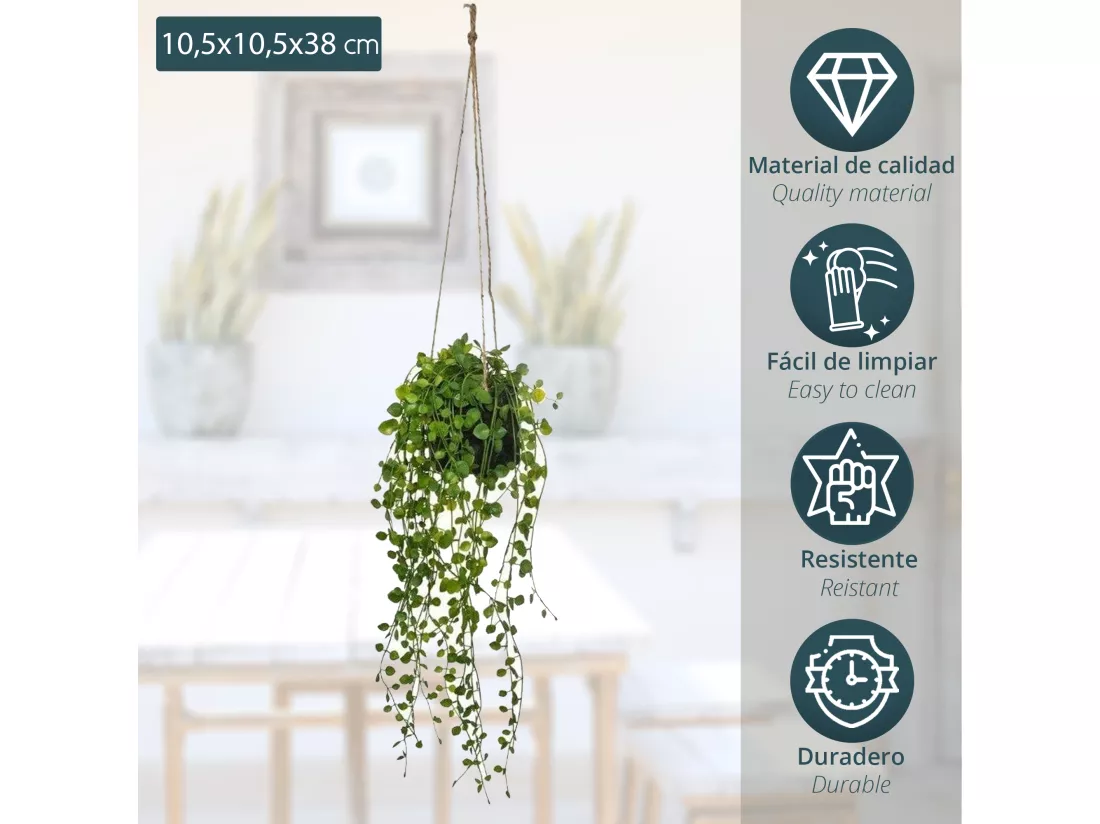 Atmosphera pot suspendu avec plante artificielle