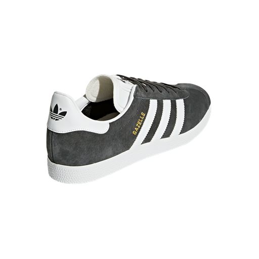 Adidas Gazelle Sneakers, Dark Grey Heather/White/Gold Metallic, 39 1/3