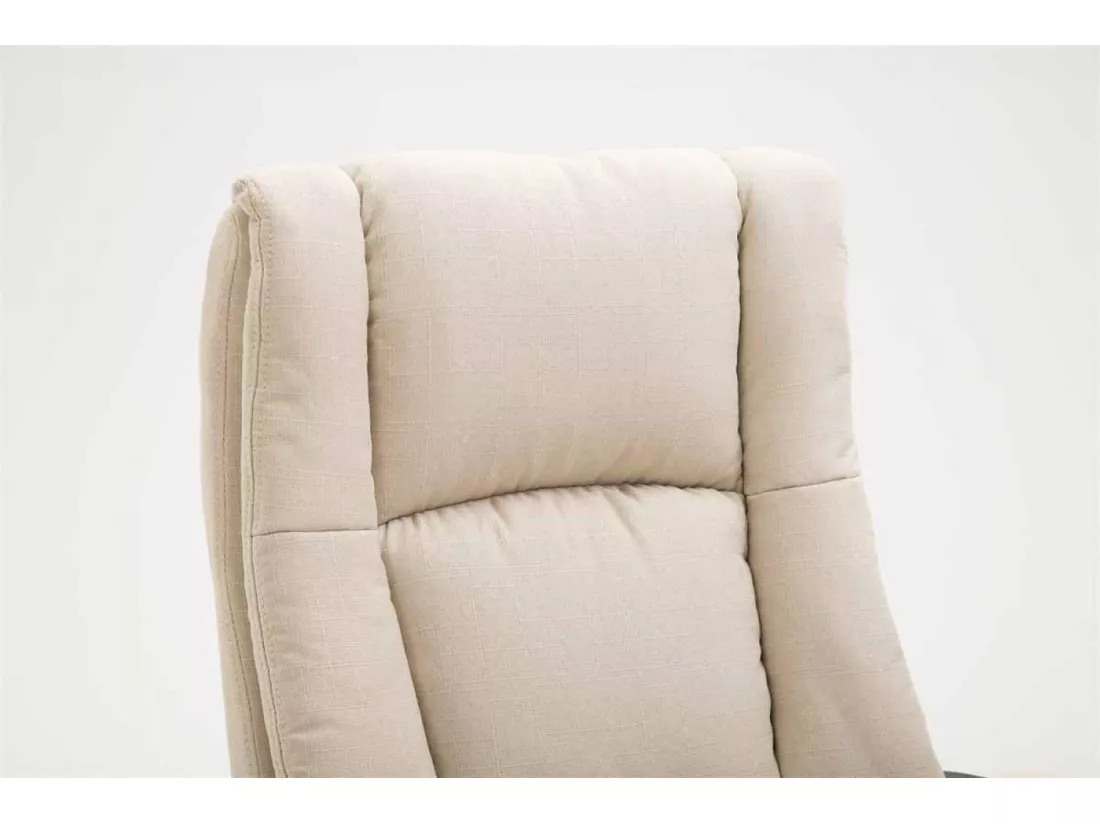 Chaise de bureau - Tissu & Blanc - Crème - XL Sparta