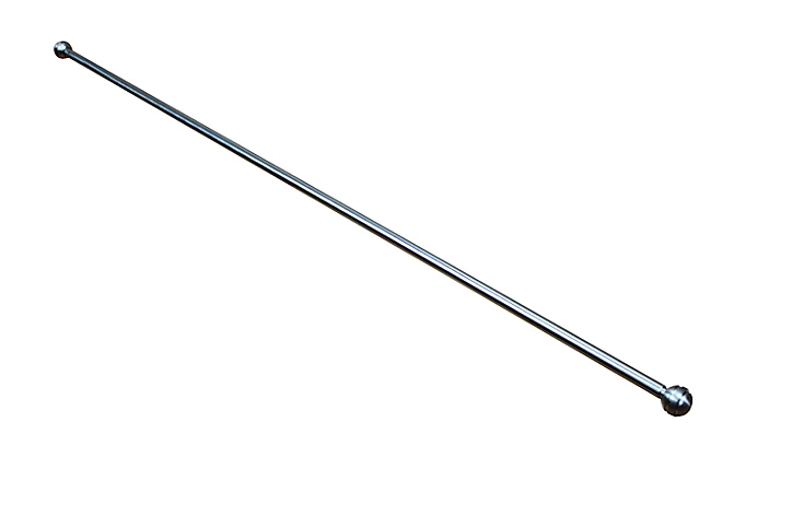 Kit barre de rideau GoodHome embout boule 70/100 Dokos Nickel