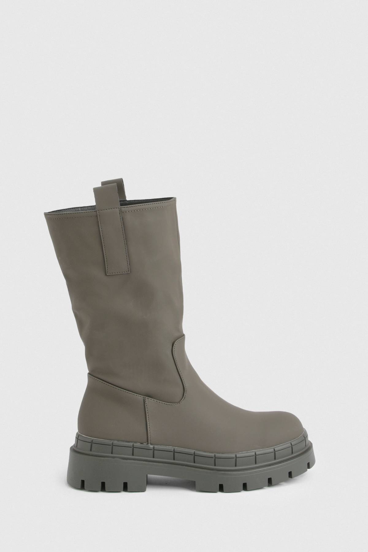 boohoo Bottes en caoutchouc à hauteur de mollet et à semelles épaisses