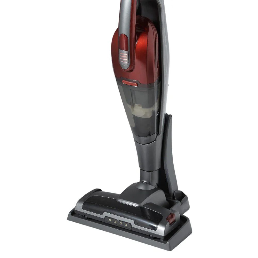 Aspirateur balai sans sac 2 en 1 gris et rouge Homday