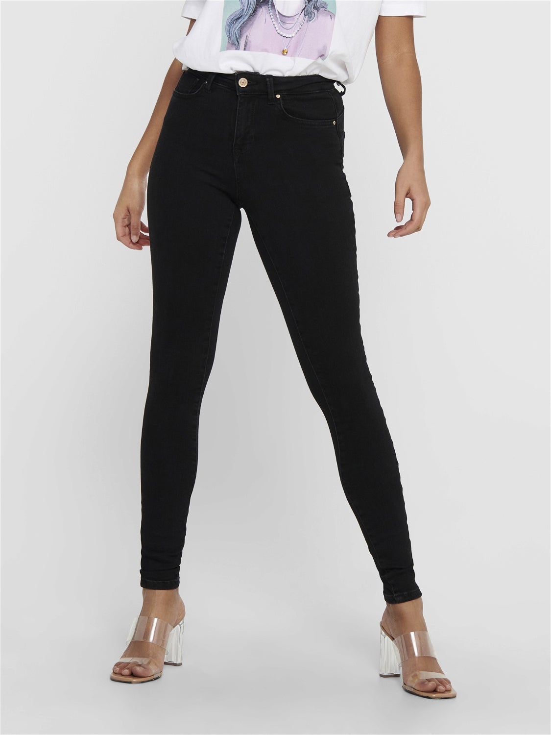 ONLPOWER Mittlere Taille Skinny Fit Jeans Black