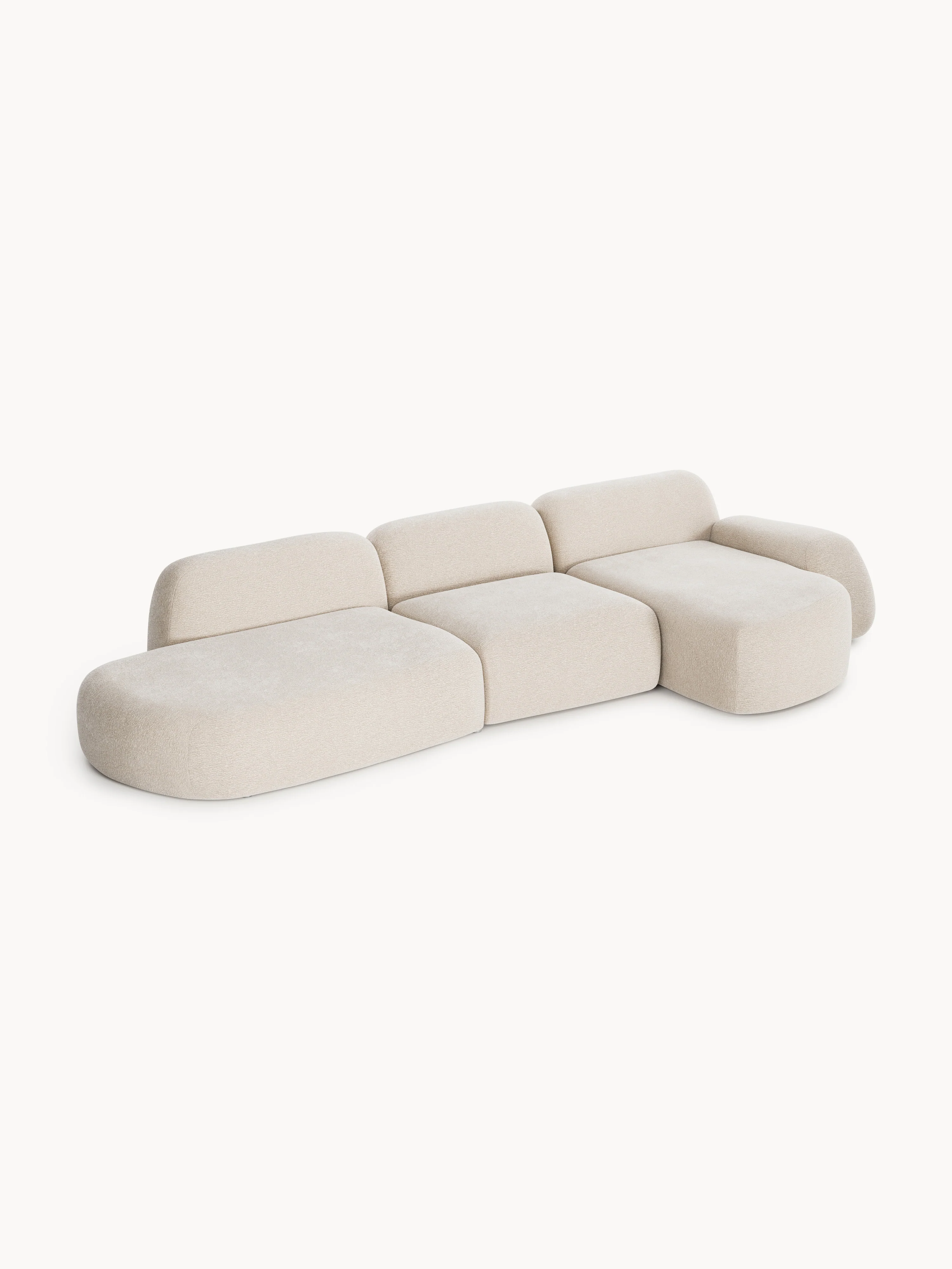 Modulaire hoekbank Wolke (4-zits) met chaise longue