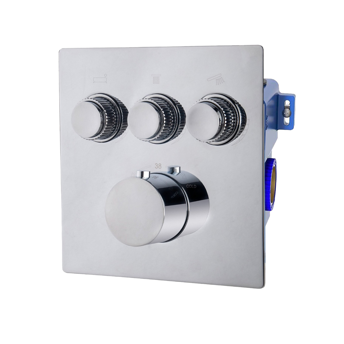 Mueller Click inbouwthermostaat 3-wegs chroom