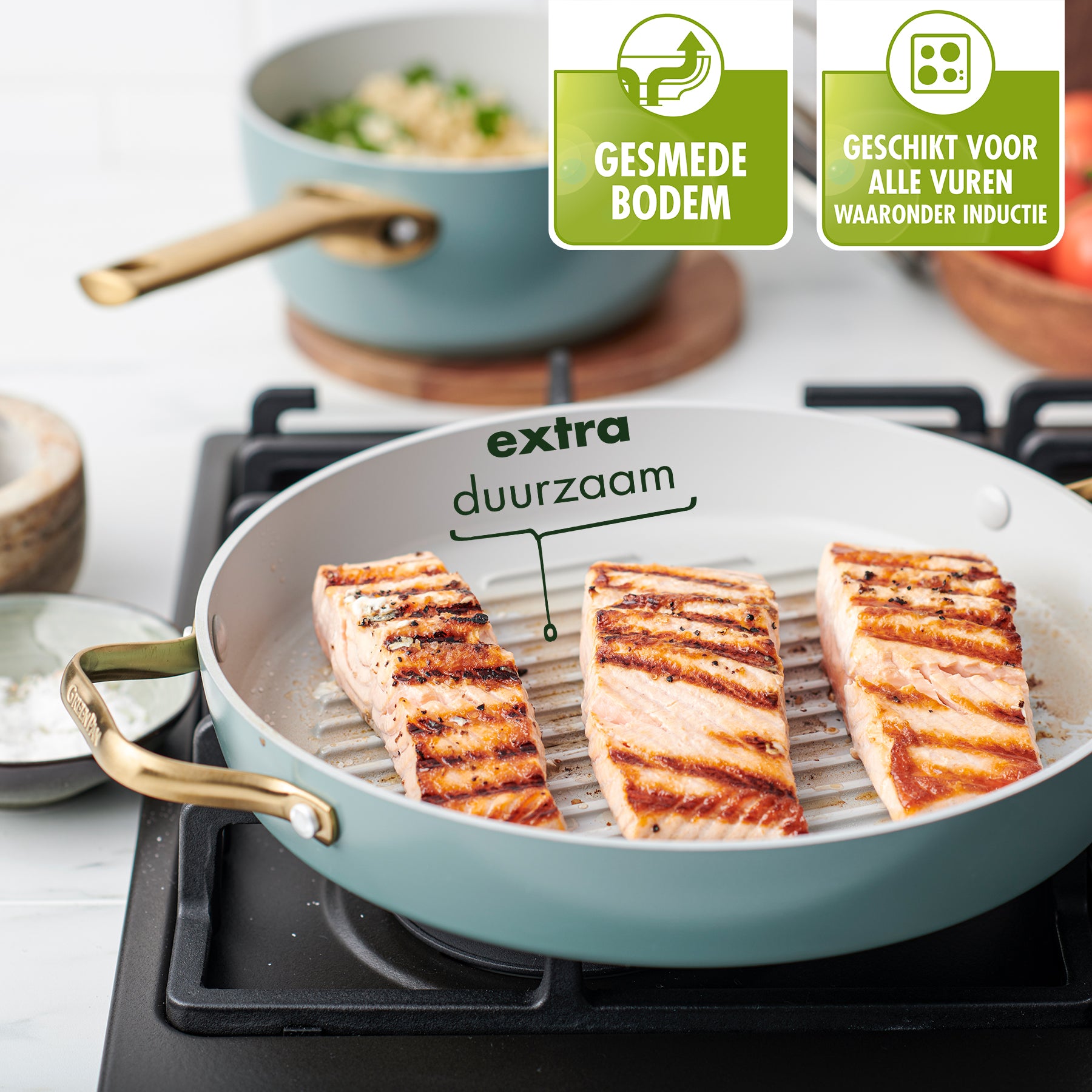 Greenpan Padova Grillpan met Deksel Ã 28 cm