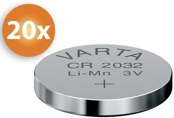 Varta - CR2032 - Knoopcel Batterij - 20 Stuks Voordeelverpakking