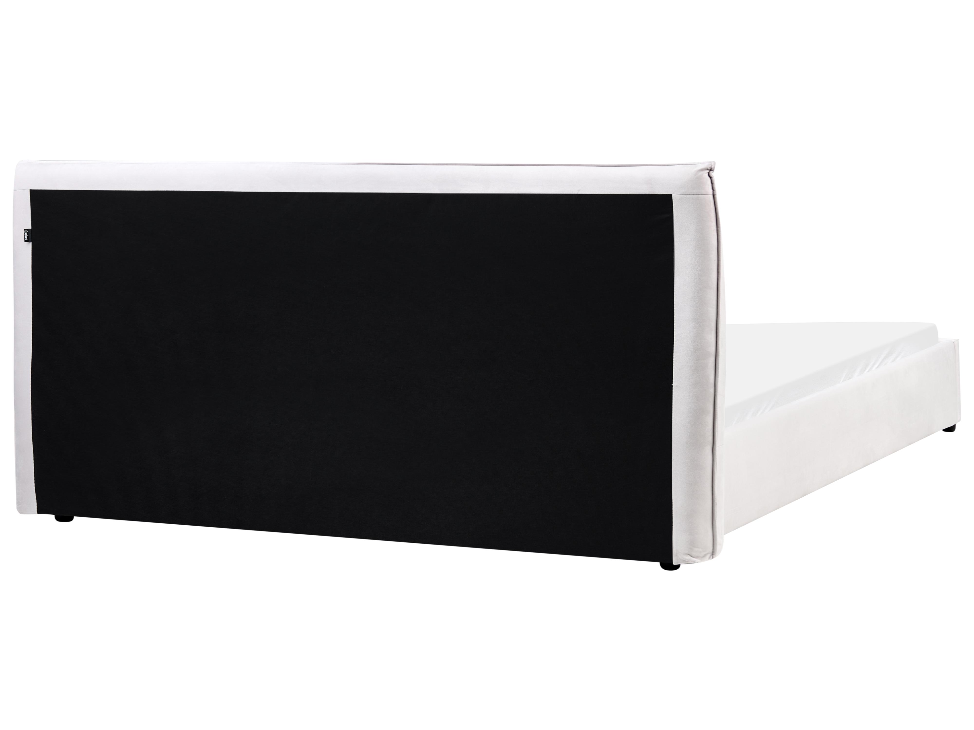 Bed Fluweel LAVAUR 180 x 200 cm Gebroken wit