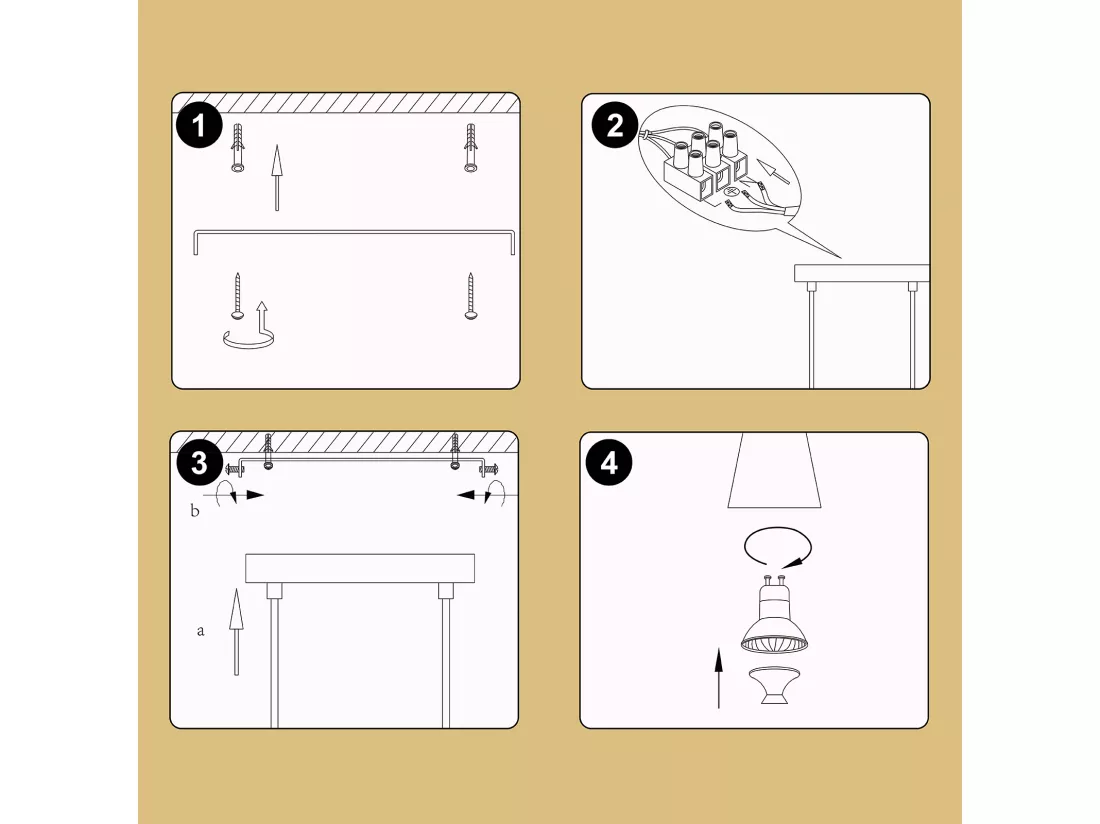 NETTLIFE Suspension table à manger lampe suspendue 6 ampoules - lampe de table à manger suspendue blanc moderne noir GU10 métal