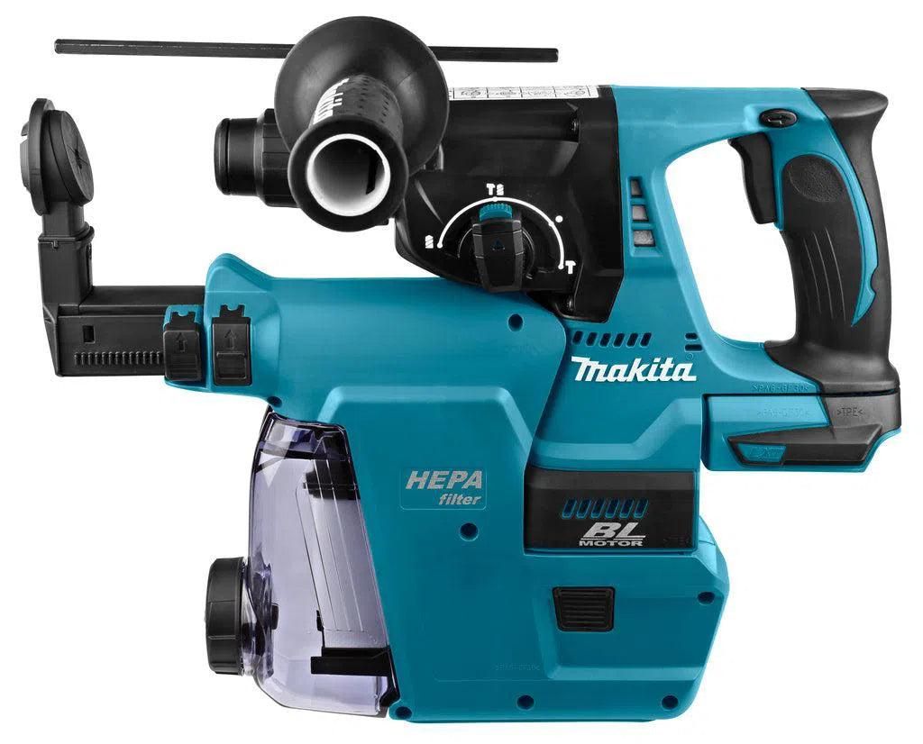 Makita DHR242ZJW Accu combihamer SDS-Plus 2,0J   stofafzuiging 18V Basic Body in Mbox