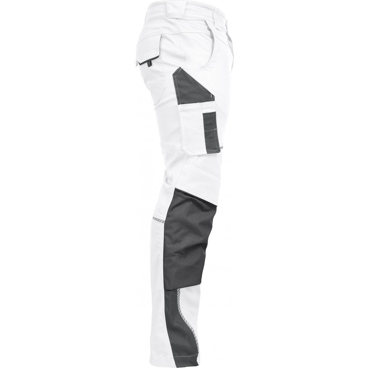 Bodyguard werkbroek, lange taillebroek, wit/grijs, maat 48, heren