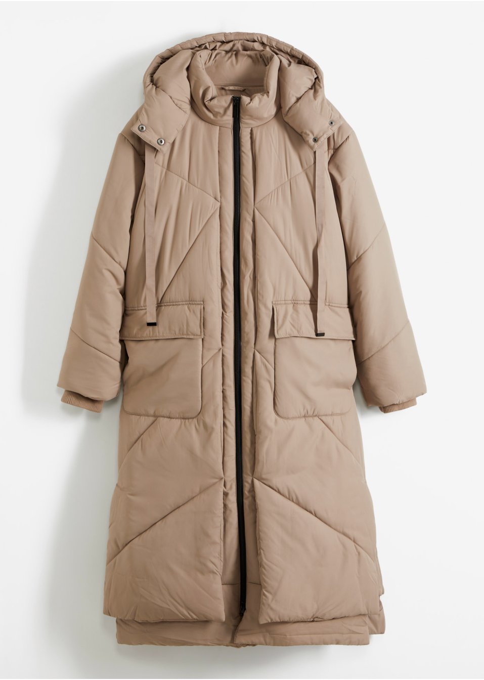 Manteau doudoune oversized avec zip latéral