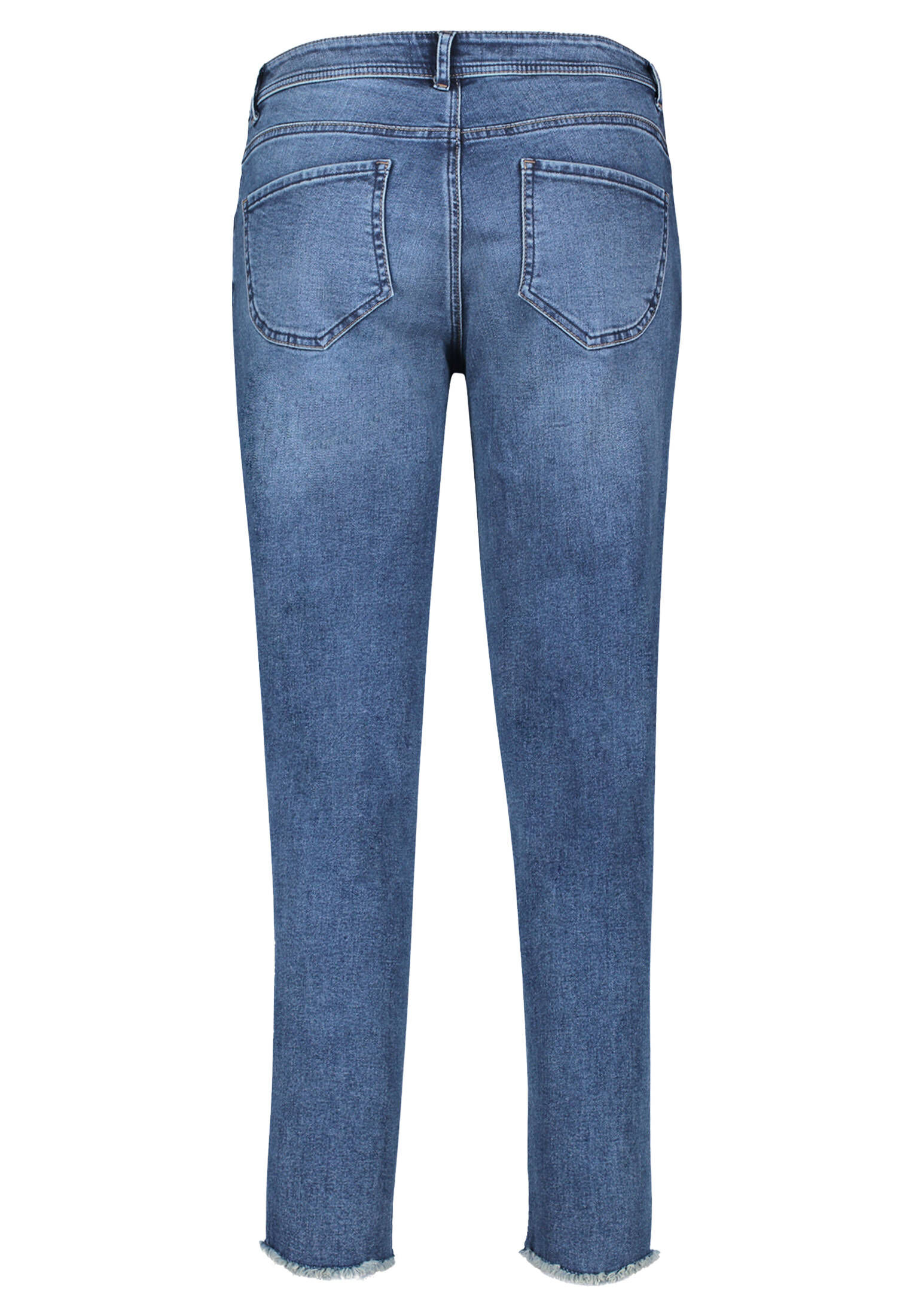 Cartoon| Damen Used Look-Jeans mit verkürztem Bein