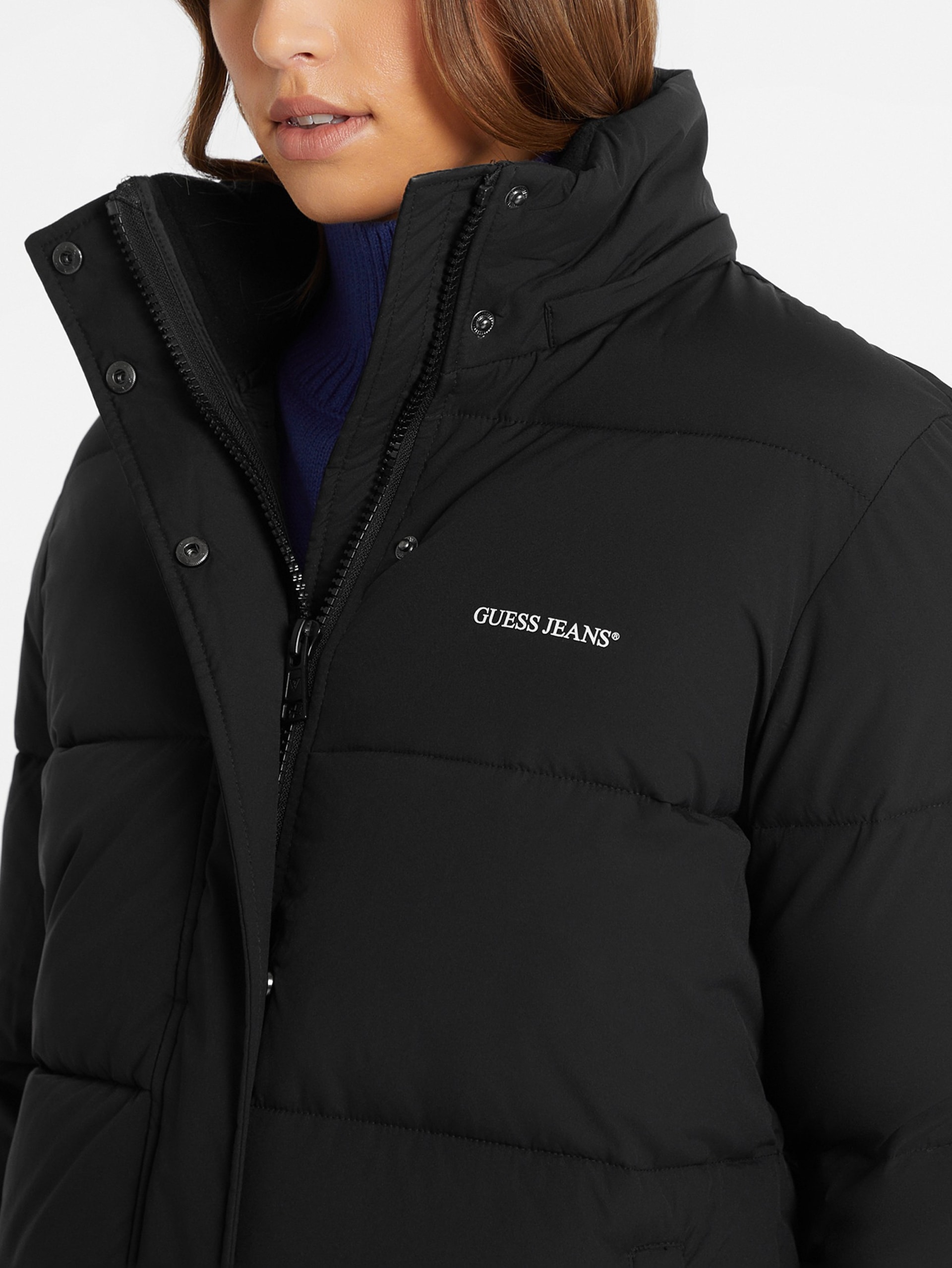 Jaqueta puffer com capuz