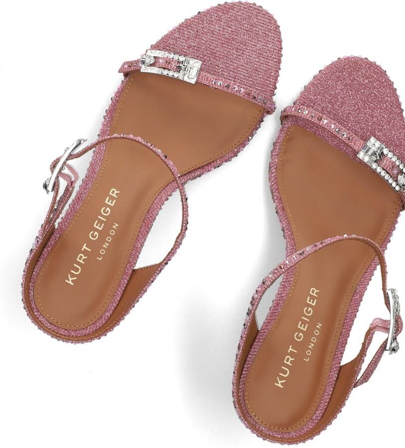 Kurt Geiger London Strass Double Buckle Sdl Sandalen Dames Roze