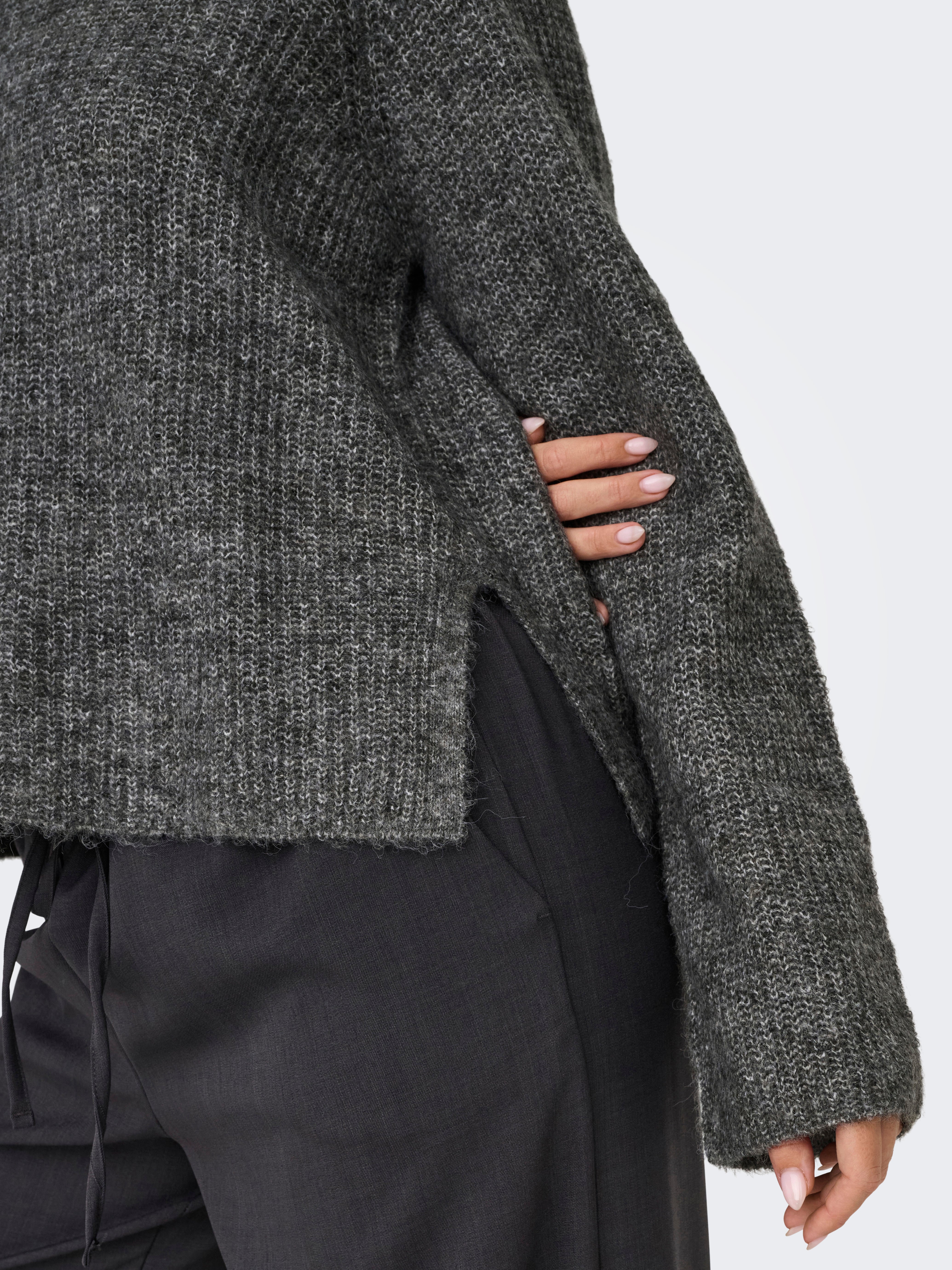 JDYINGEBORG Strickpullover Dark Grey Melange
