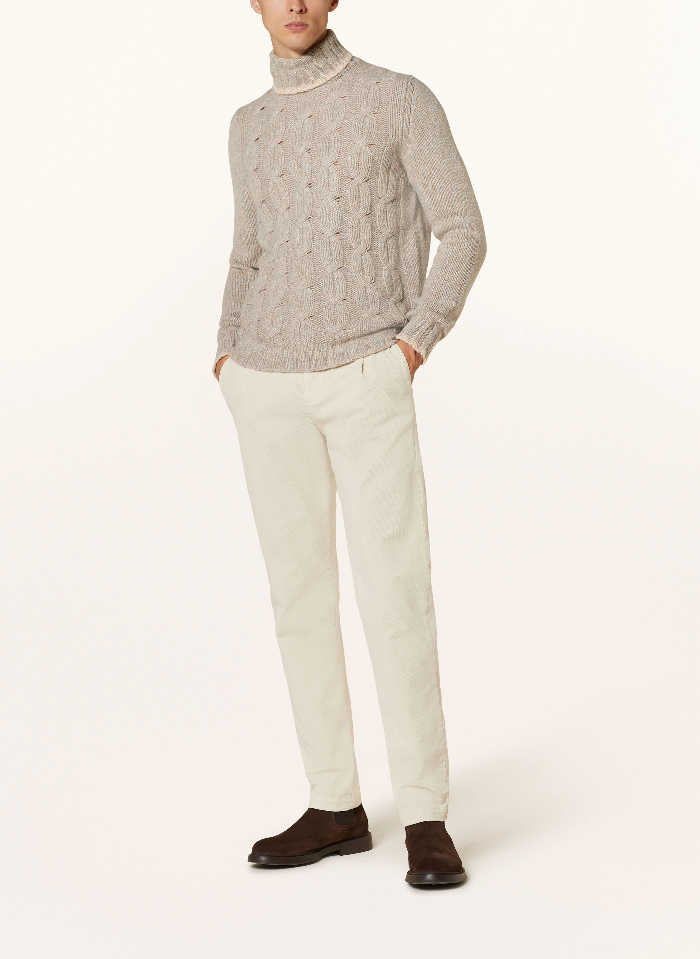 FEDELI Rollkragenpullover mit Alpaka