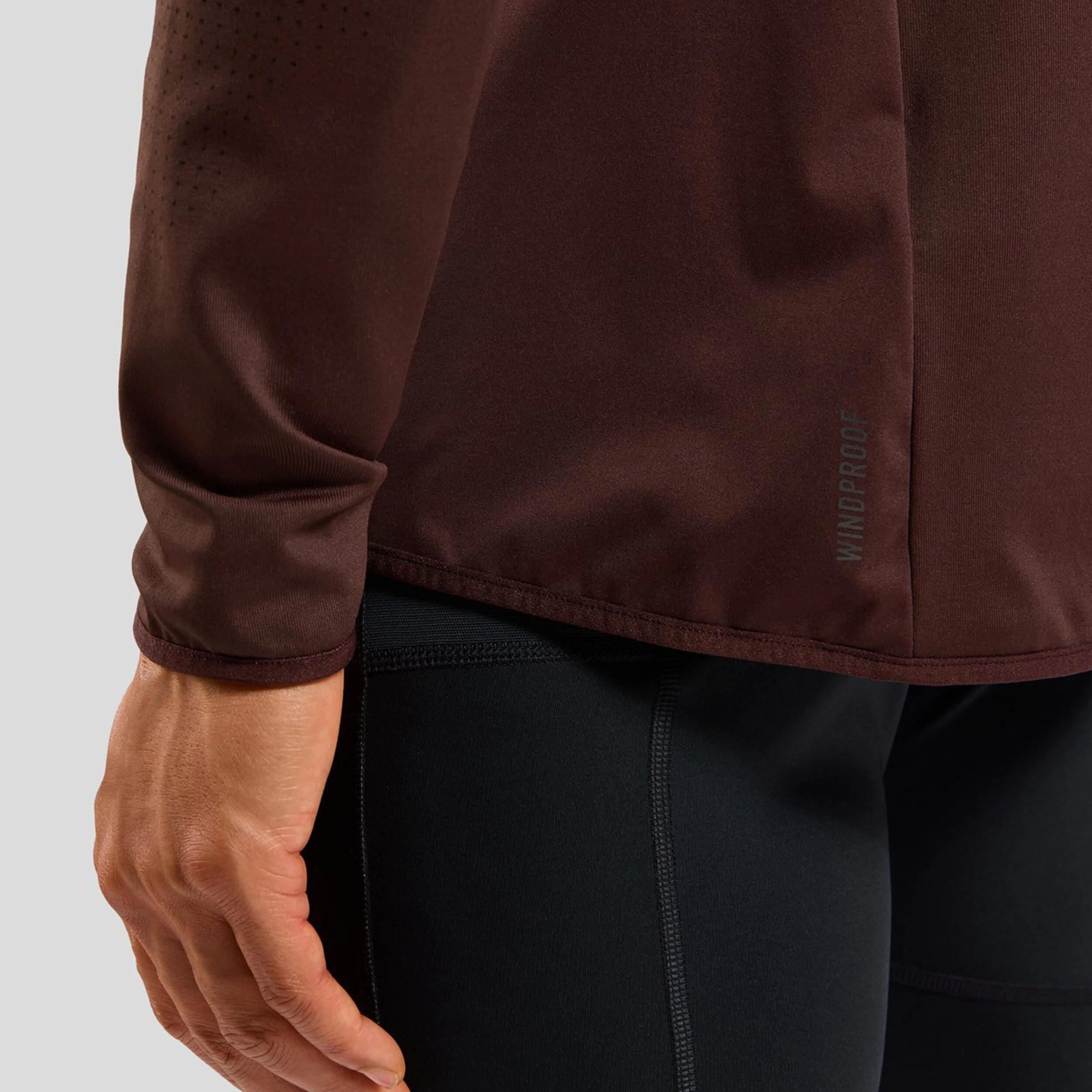 Odlo Zeroweight Warm Hybrid Veste Running Hommes - Marron