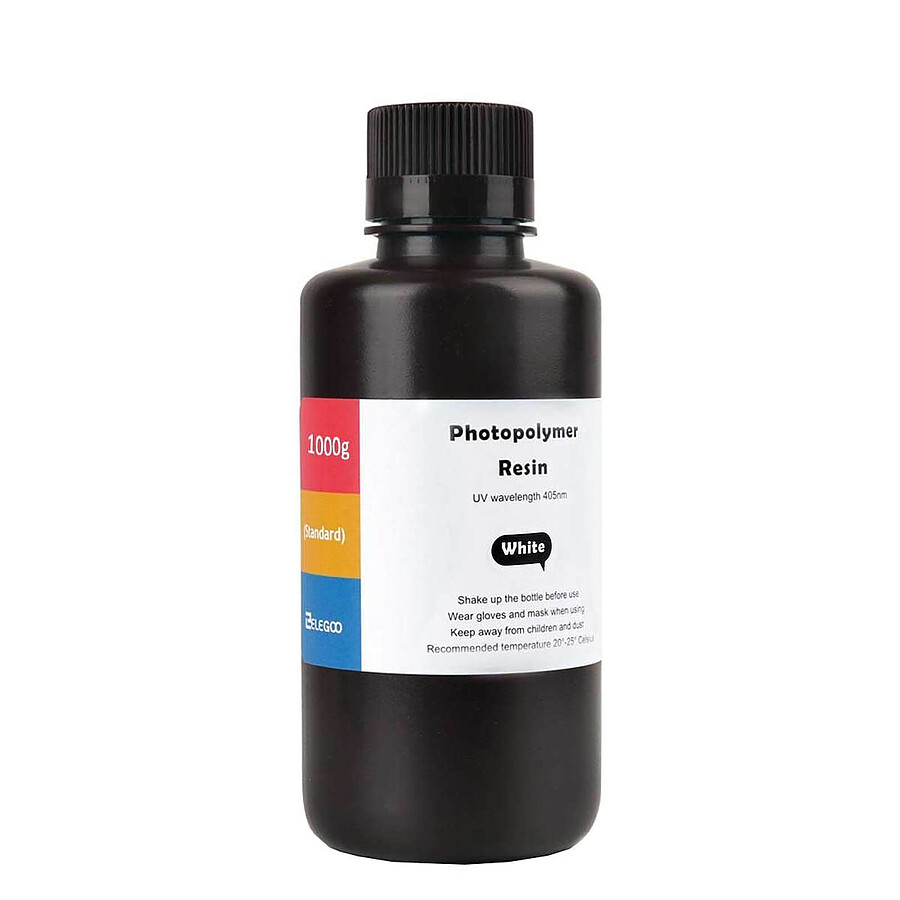 Elegoo Résine Photopolymère LCD ABS-Like Standard Blanc - 1 000 g