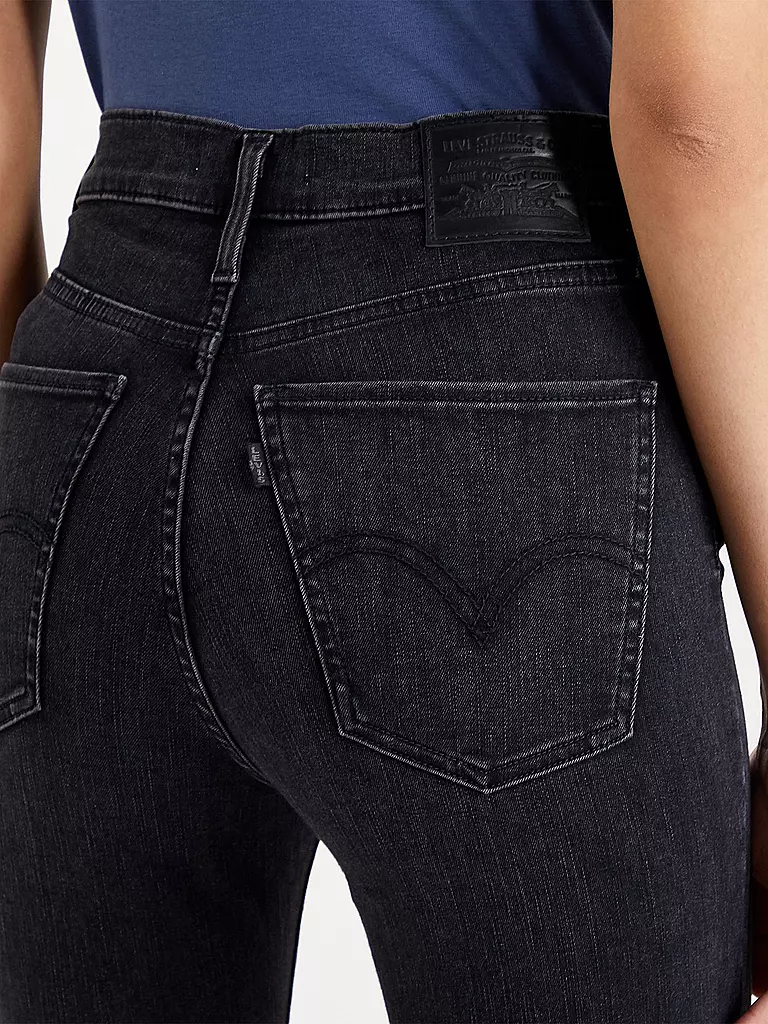 LEVI'S® Highwaist Jeans Super Skinny Fit MILE schwarz